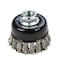 Forney Command PRO Cup Brush, Knotted, Stainless Steel, 2-3/4 in x .020 in x 5/8 in-11 72802 - alternate 1